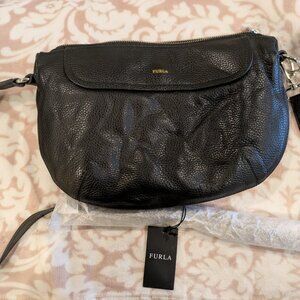 Furla Black Pebbled Leather Crossbody/Shoulder Bag NWT